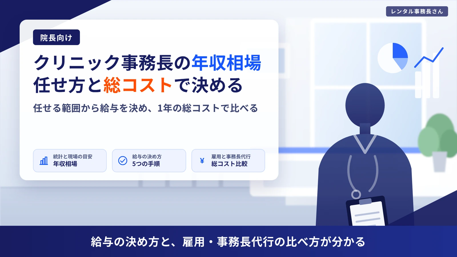 クリニック事務長の年収相場2026|人件費に見合う給与と任せ方が決まる